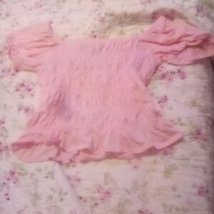 Tween girls pink top